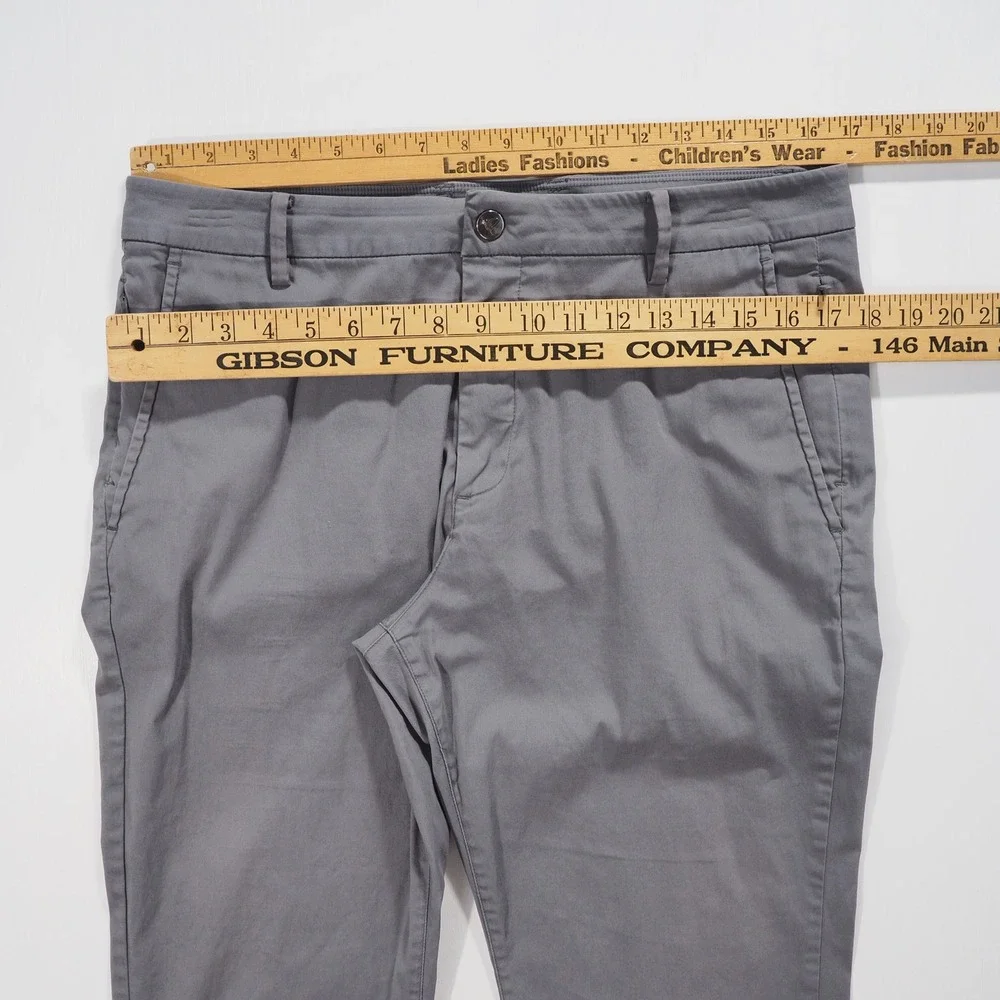 Birddogs Pants Mens 34x32 Gray Boomstick Performance Chino Stretch Casual Modern